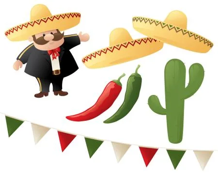 Mexican icons. Stock Illustration