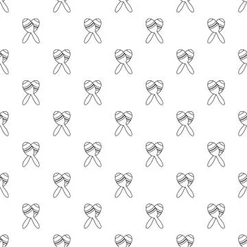 Mexican maracas pattern vector seamless イラスト素材