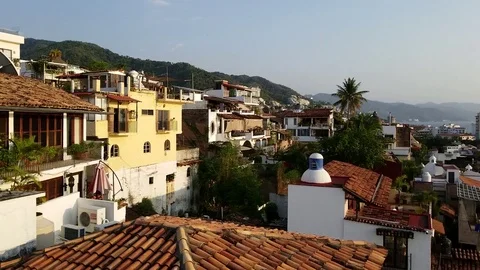 Mexican ocean sunset panoramic shot Stock Footage 115992982