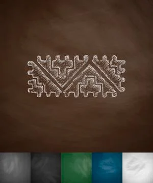 Mexican pattern icon. Hand drawn vector illustration Stock Illustration