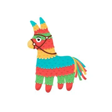 Mexican pinata isolated Stock Illustration