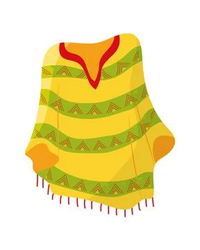 Mexican poncho clothes Illustrazione stock