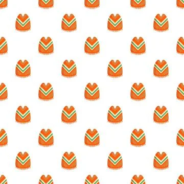 Mexican poncho seamless pattern repeating traditional design Stock Illustration