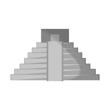 Mexican pyramid building symbol Ilustración de archivo