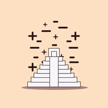 Mexican pyramid design Ilustração Stock