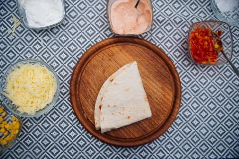 Mexican quesadilla. Stock Photos
