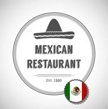 Mexican restaurant logo Stock Illustration