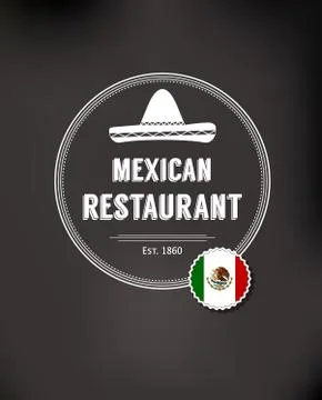 Mexican restaurant logo Illustrazione stock