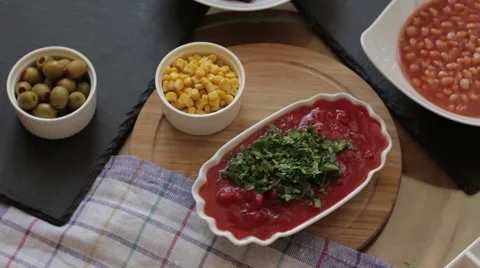 Mexican salad products Vídeo Stock 67106361