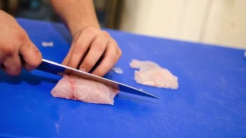 Mexican seafood on the make Stock Footage 85406660