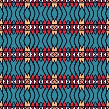 Mexican seamless pattern horizontal chevron stripe lines background. Ethnic boho Stock Illustration