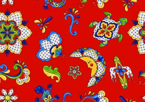 Mexican seamless pattern. Stockillustratie