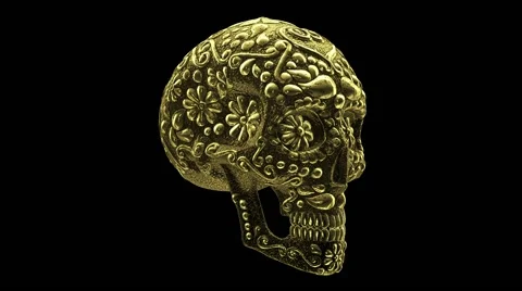Mexican skull animation Stock Footage 51169071