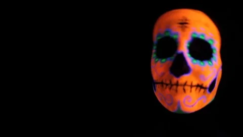 Mexican Skull Funny Dance  Stock Footage 74525840
