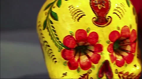 Mexican Skulls Stock Footage 8956553