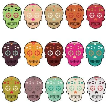 Mexican skulls. Stock Illustration
