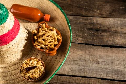 Mexican snacks in white background Stock-Fotos