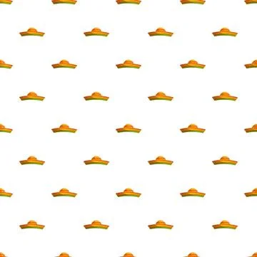 Mexican sombrero hat repeating pattern design 스톡 일러스트