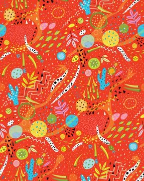 Mexican Spicy Chilli Seamless Pattern Background Illustrazione stock