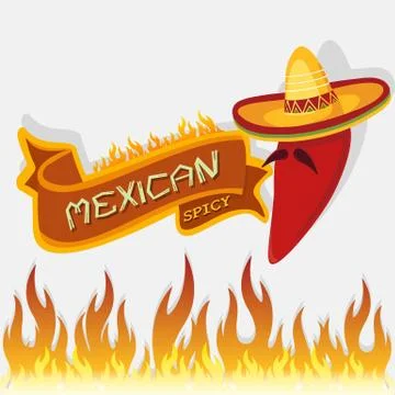 Mexican spicy Stock Illustration