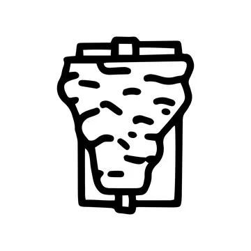 Mexican spit meat line vector doodle simple icon Illustrazione stock