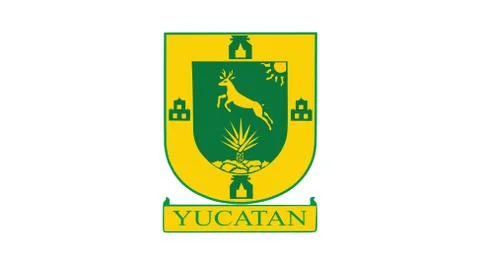 Mexican state of Yucatan flag vector isolated on white Stock-Illustration