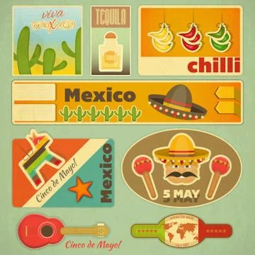 Mexican Stickers Stock-Illustration