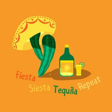 Mexican style concept Stock Illustration