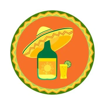 Mexican style concept Stock Illustration