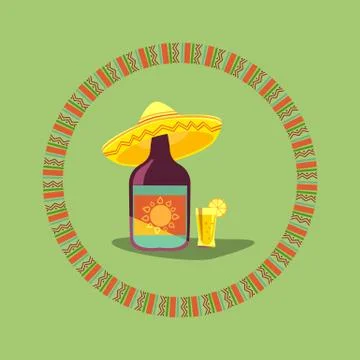 Mexican style concept Stock Illustration
