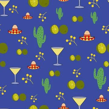 Mexican style vector pattern design Stock Illustration