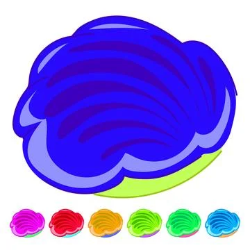 Mexican sweet bread concha dessert pastry graphic Stock Illustration
