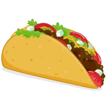 Mexican taco. Vector illustration Stock Illustration