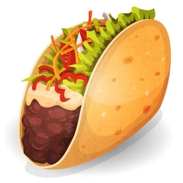 Mexican Tacos Icon Stock Illustration
