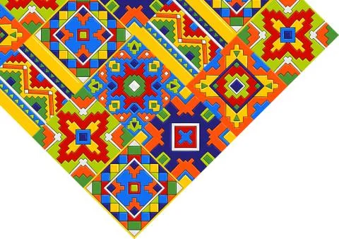 Mexican talavera ceramic tile pattern. Stock Illustration