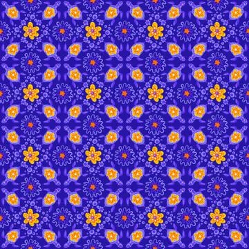 Mexican talavera ceramic tile pattern. Stockillustratie