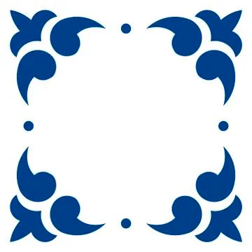 Mexican talavera tile pattern. Ornament in traditional style from Puebla in Stock Illustration