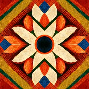 Mexican Talavera tile seamless pattern Stock Illustration