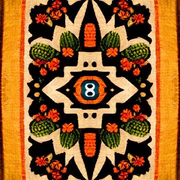 Mexican Talavera tile seamless pattern Stock Illustration