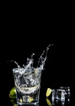 Mexican tequila splash Stock Photos