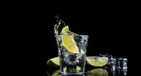Mexican tequila splash Stock Photos