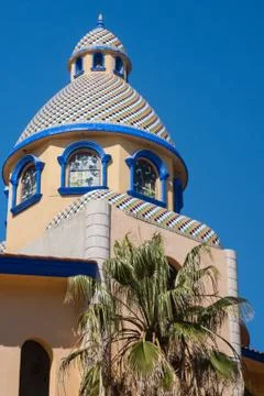 Mexican tiled dome Stock Photos