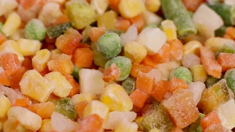 Mexican traditional frozen vegetable mix Stock Footage 230181253