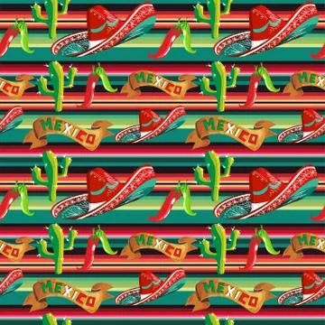 Mexican typical pattern Illustrazione stock