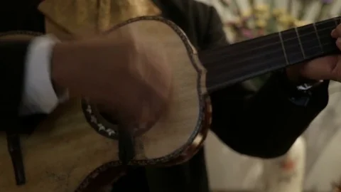 Mexican vihuela 5 string guitar Stock Footage 84776738