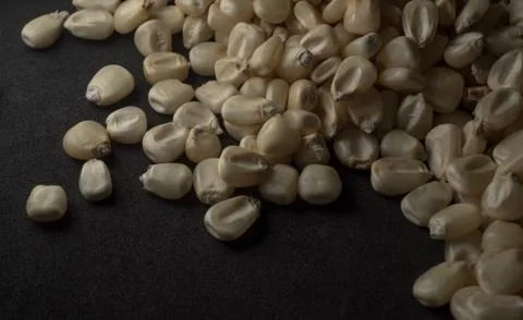 Mexican White Corn macro close up, Stock Photos