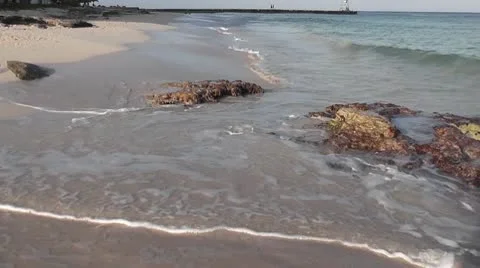 MEXICO-043 WAVES ON ROCKS Stock Footage 10607691
