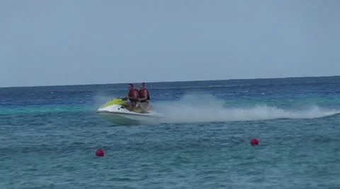 MEXICO-093 JETSKI TRACKING SHOT Stock Footage 10607968
