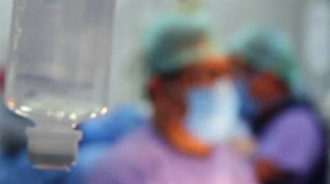 Mexico, 2014: CLOSE UP. Face surgeon during surgery. Stock Footage 48475954