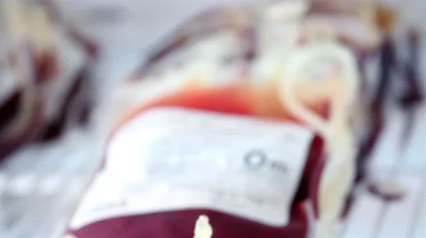 Mexico, 2014: CLOSE UP-HANDHELD SHOT. Blood bags in a refrigerator. Stock-Footage 44976093